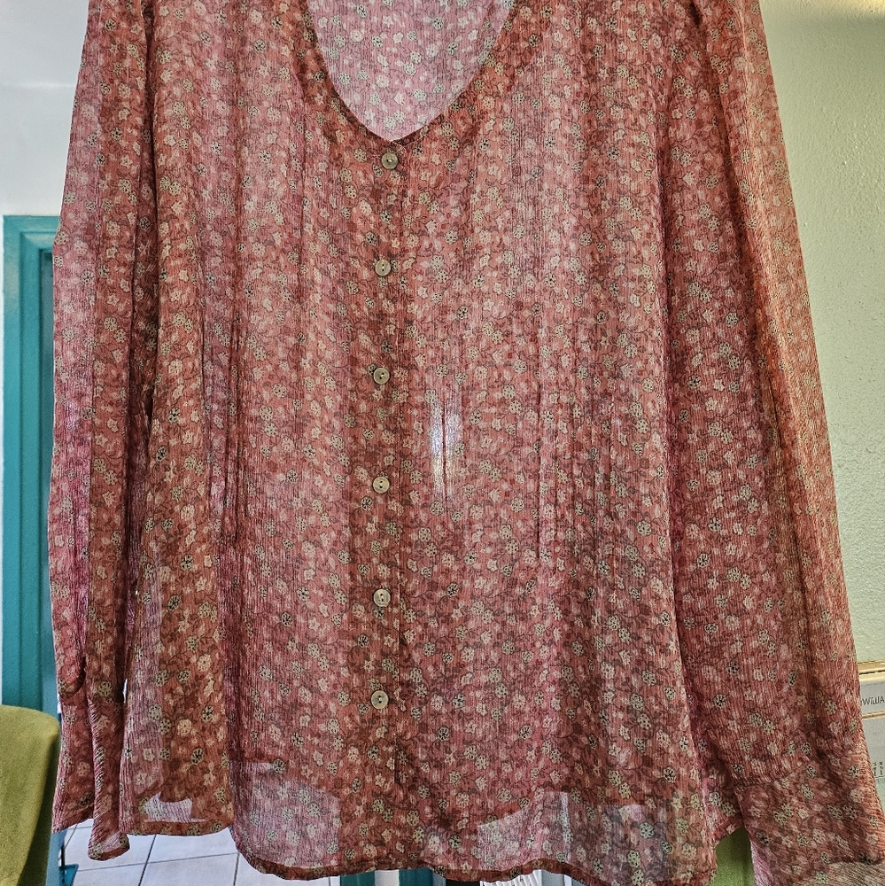 JJill Sheer Silk Blouse